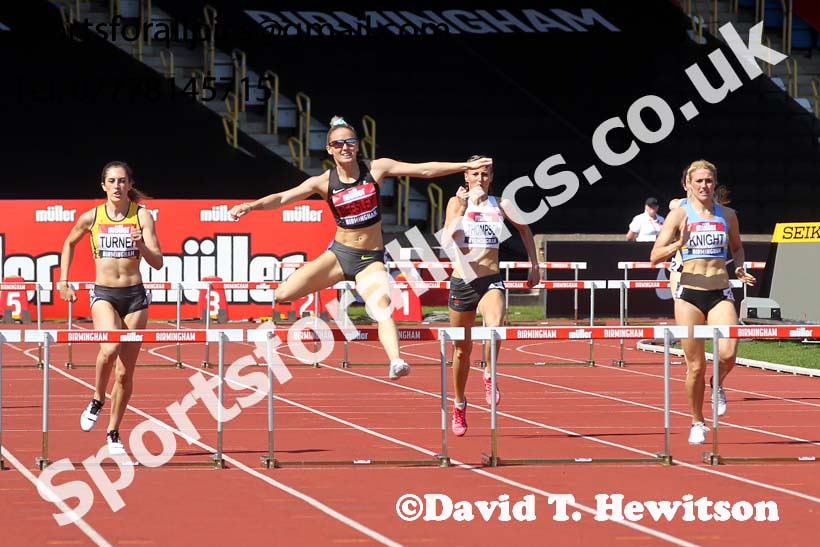 Womens 400 metres hurdles, 2019 Muller British Championships, Alexander Stadium, Birmingham. Photo: David T. Hewitson/Sports for All Pics